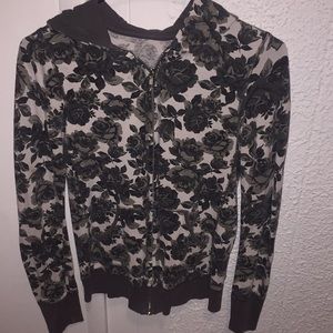 Floral zip up